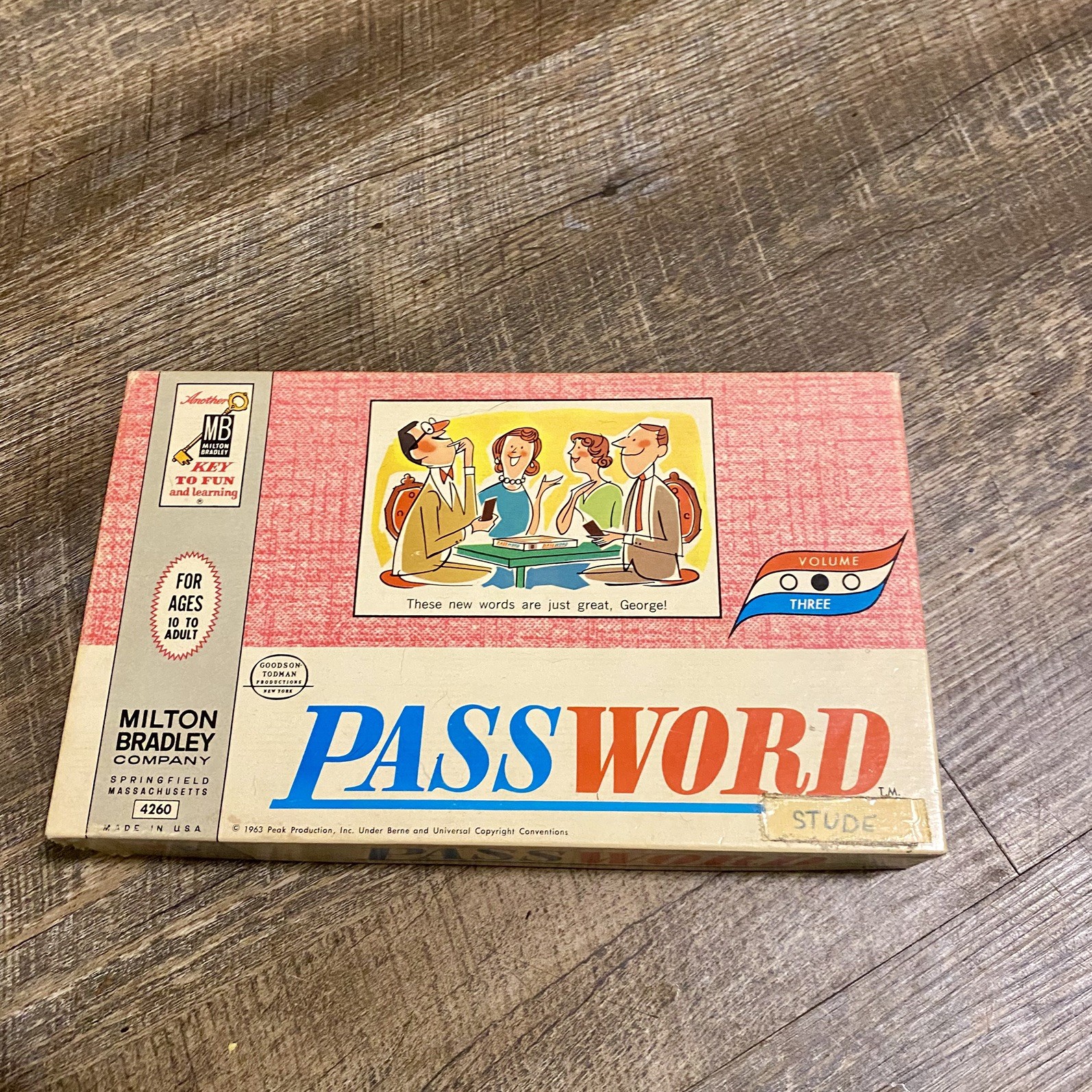Vtg. 1963 Milton Bradley “Password” # 4260 Word Game