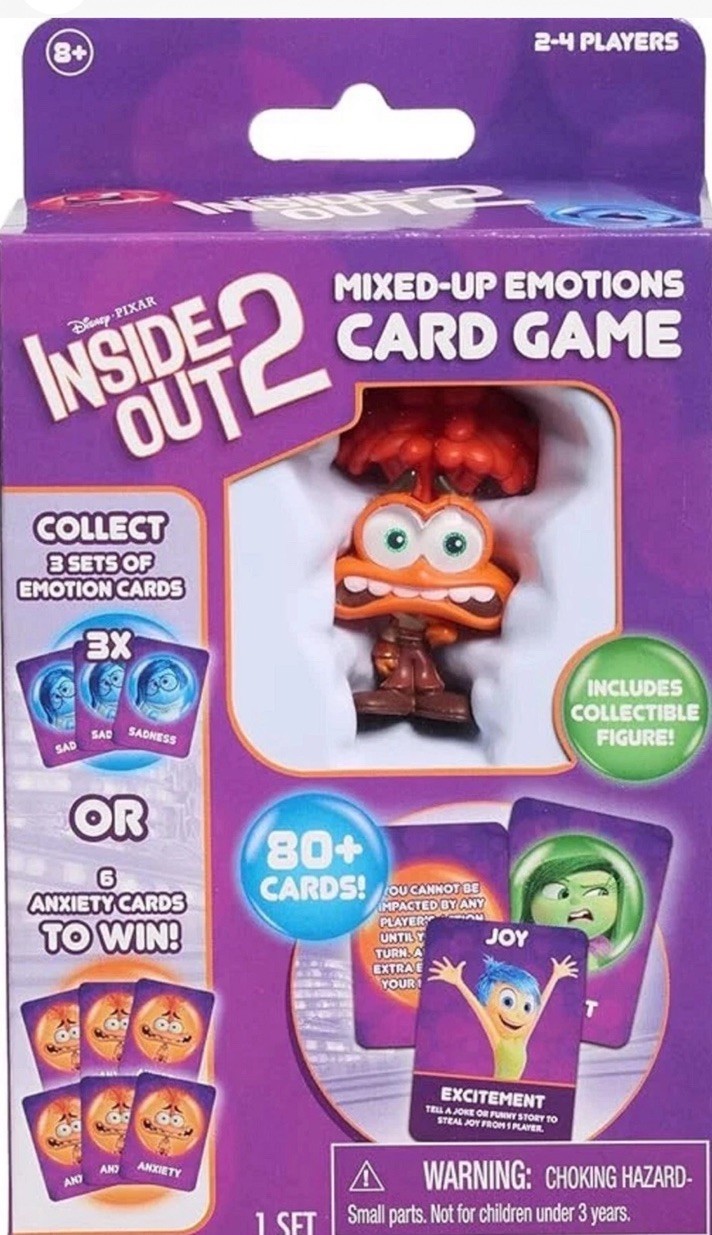NEW Disney Pixar INSIDE OUT 2 Card Game MIXED-UP EMOTIONS w/Collectible Figure