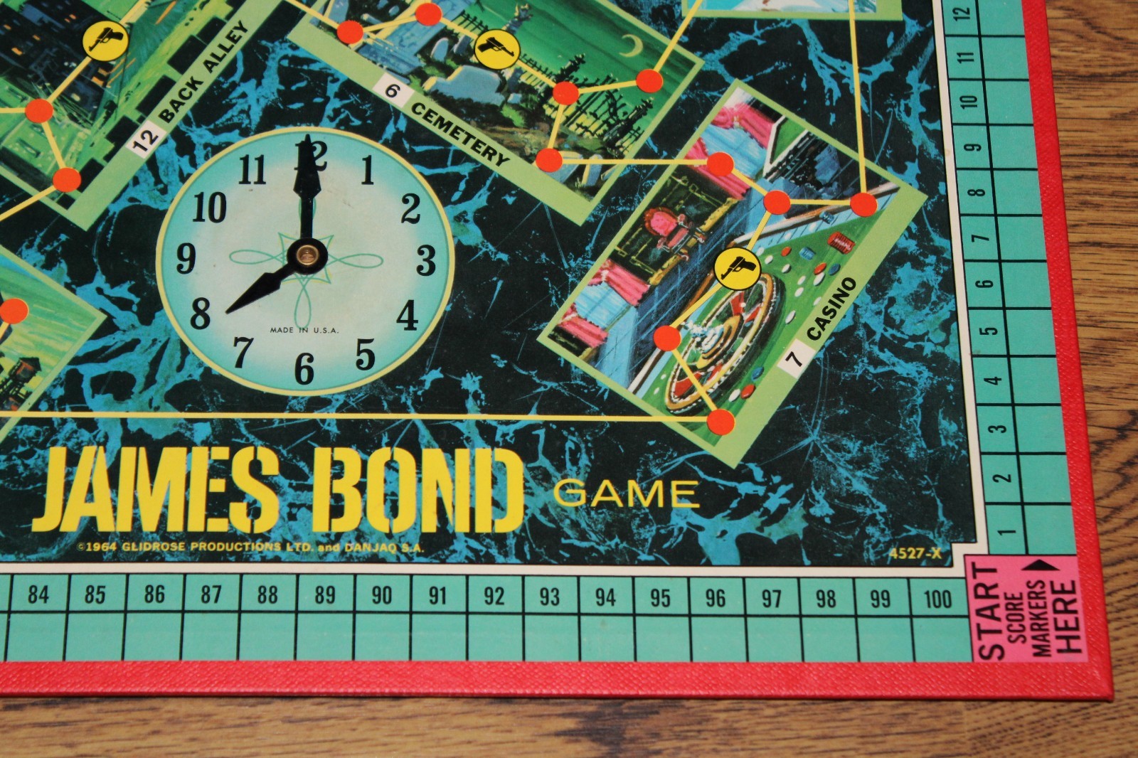 James Bond Secret Agent 007 Board Game 1964 Milton Bradley Incomplete For Parts