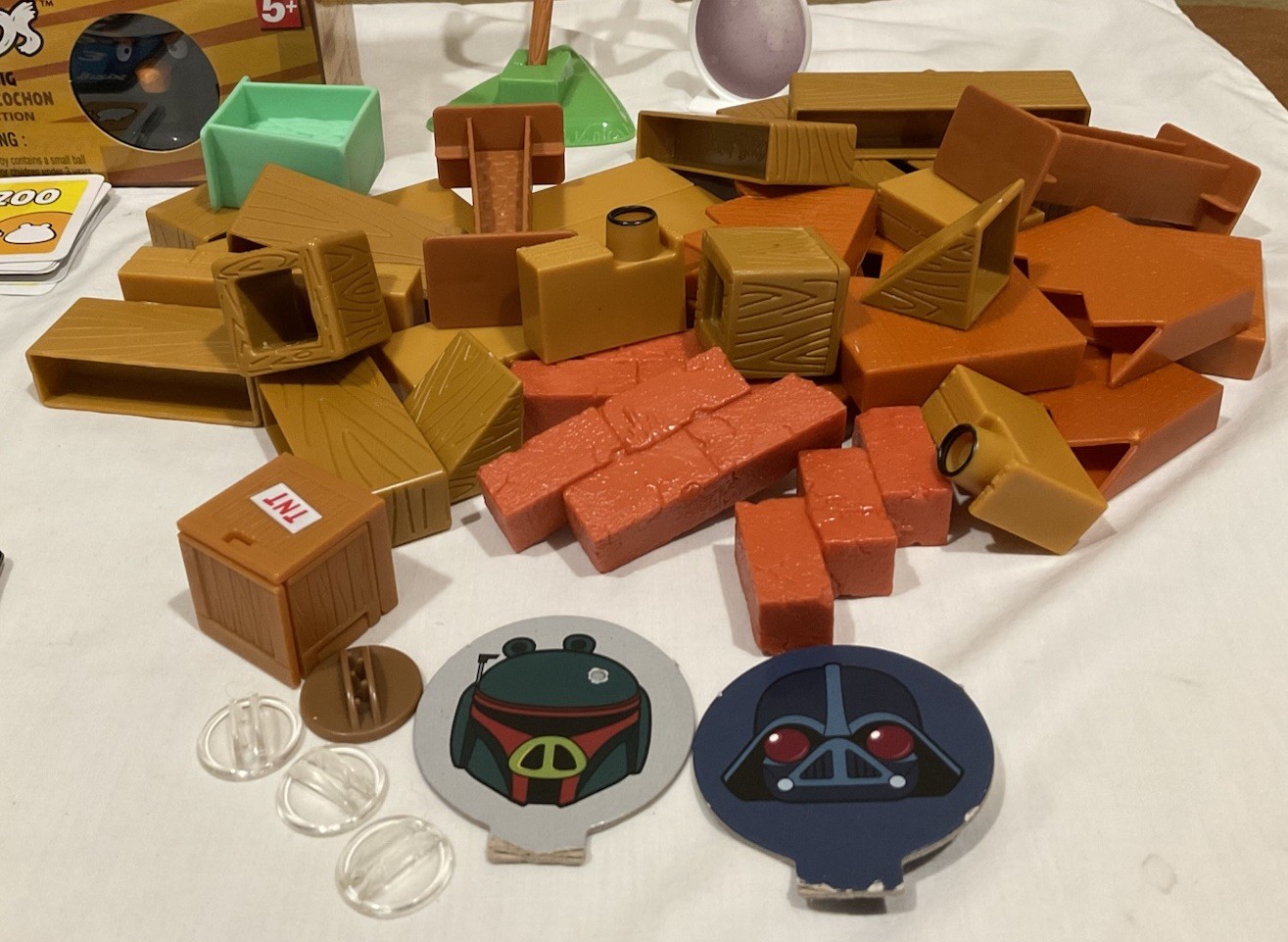 Angry Birds Mega Fling Blocks Cards Figures Shooters Replacement Pieces Lot