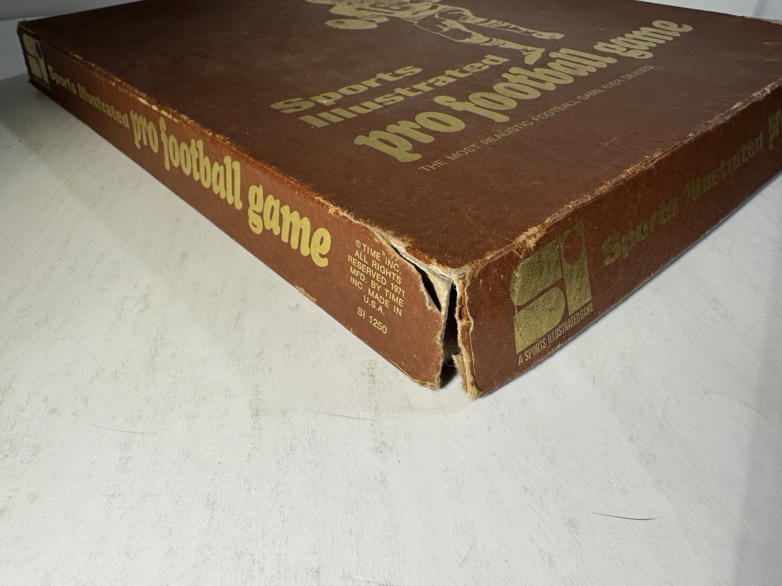 Sports Illustrated Pro Football Board Game 1971 Time Inc (missing 5 Dice & Bag)
