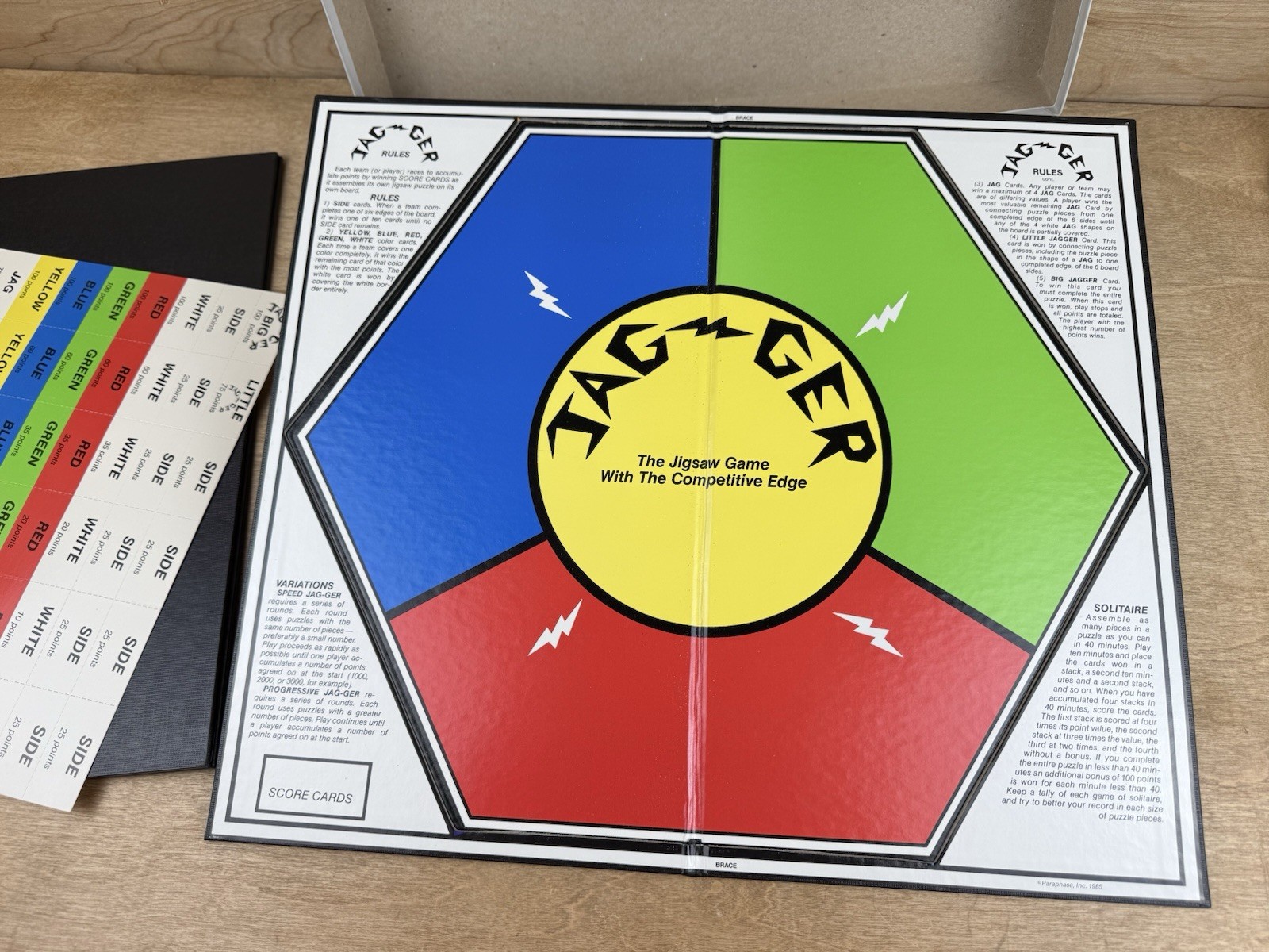 Vintage Jagger Strategy Jigsaw Puzzle Competition Board Game Paraphrase 1985