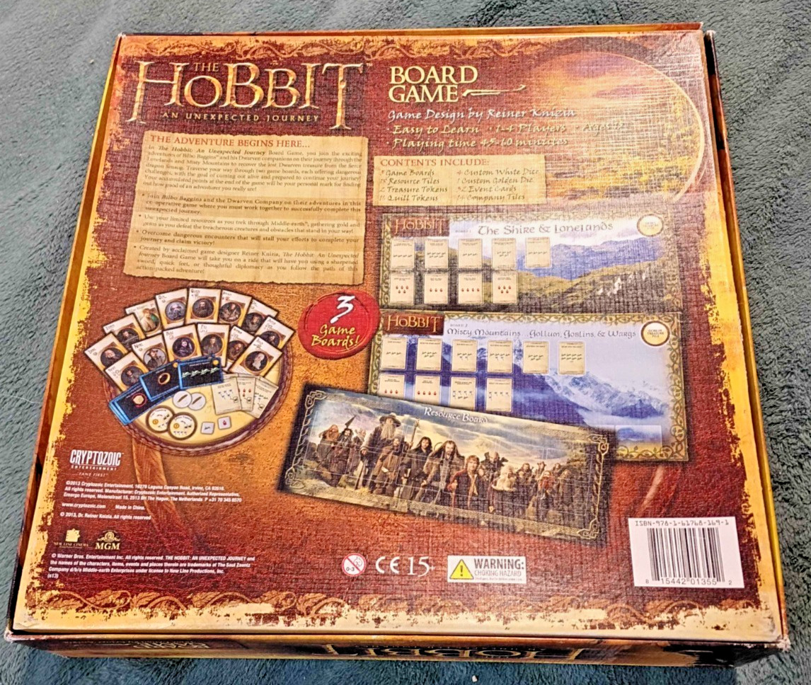 Cryptozoic THE HOBBIT AN UNEXPECTED JOURNEY Board Game – Epic Middle-Earth