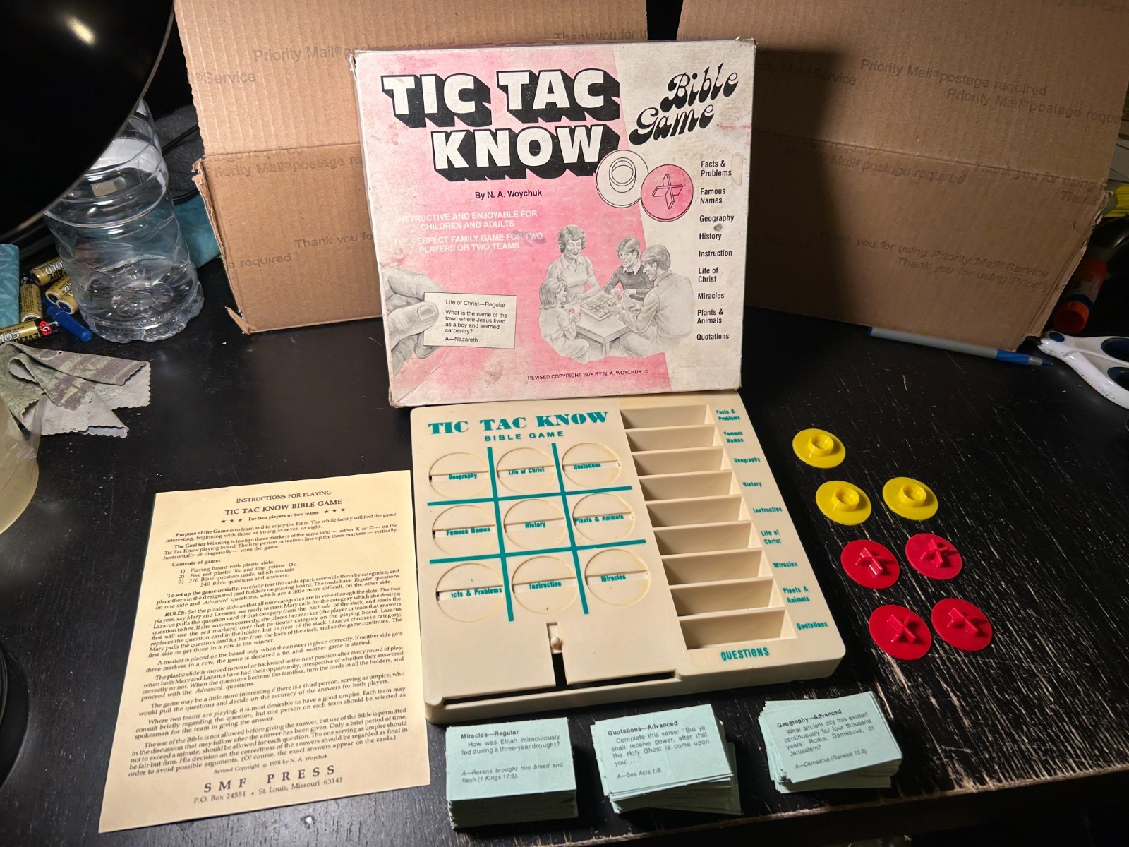 Tic Tac Know Bible Game Vintage Jesus Christ Christian Religious Board Game Rare