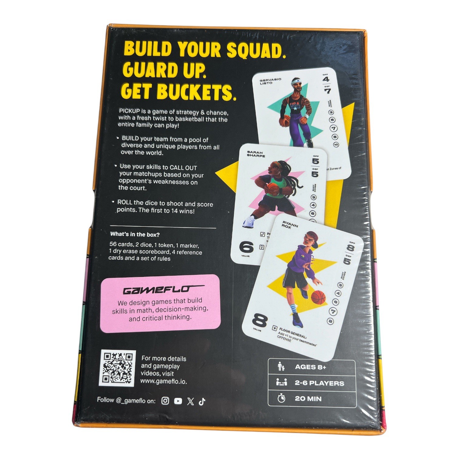 Gameflo Pickup Basketball Card Game Of Strategy 2-6 Players Ages 8+ New Sealed