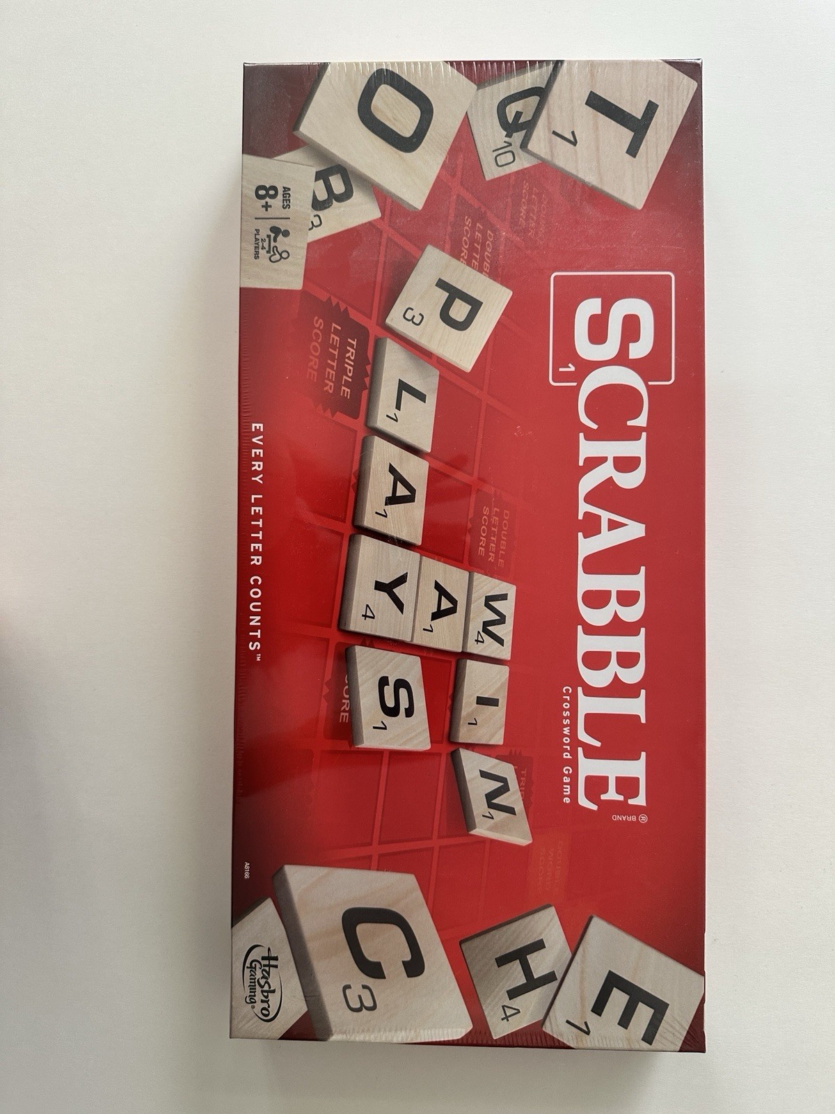 Hasbro Gaming Scrabble Crossword Game Every Letter Counts Made in USA New Sealed