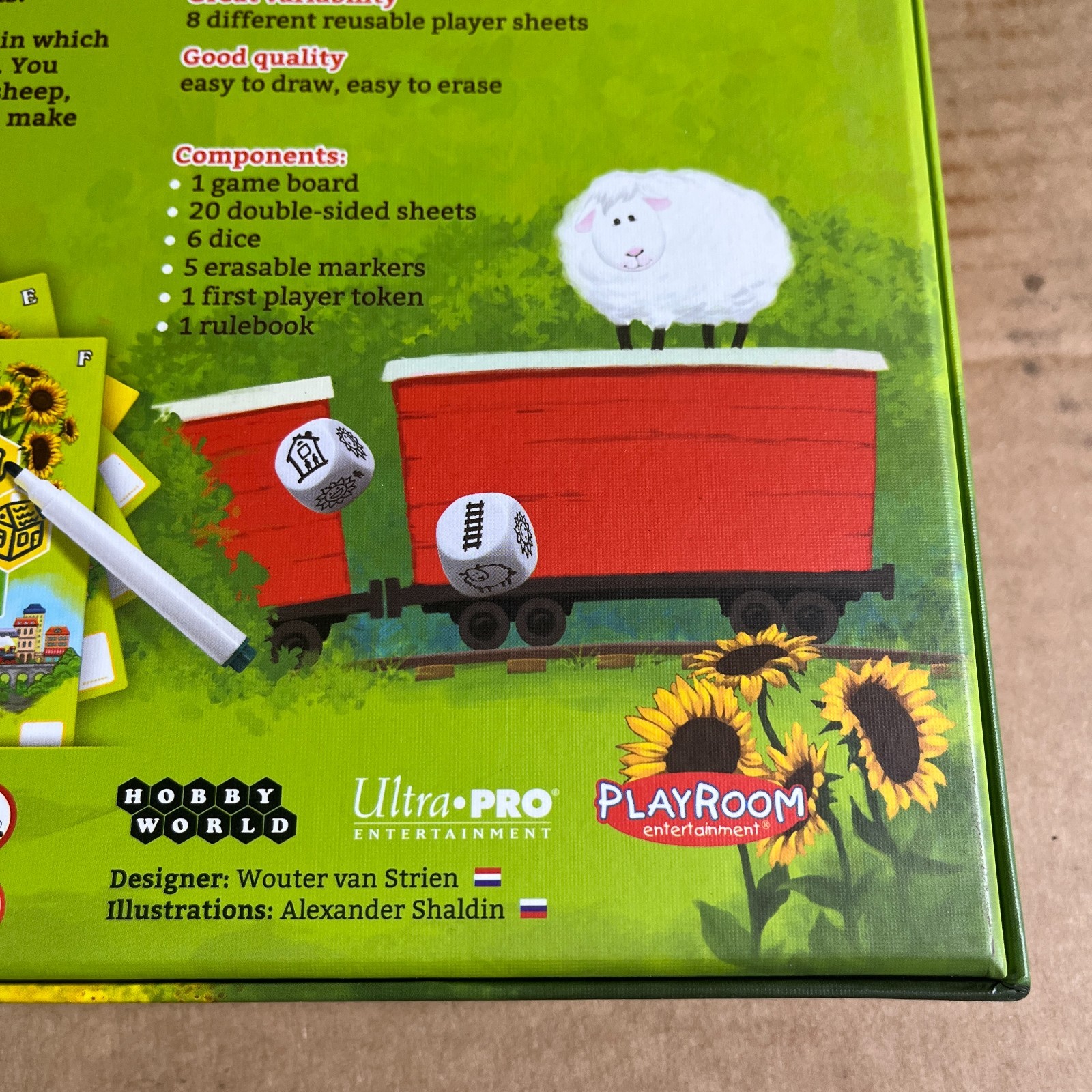 Playroom Entertainment Boardgame Sunflower Valley – Roll & Draw Box EX/NM