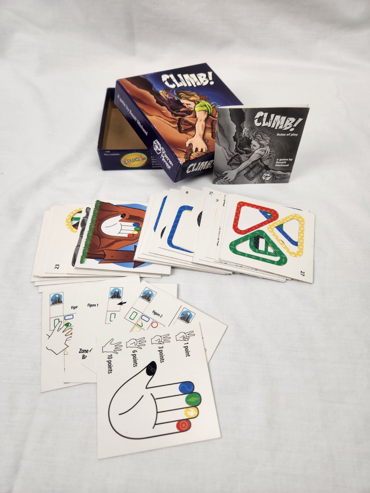 Climb! Dexterity Card Mountain Climbing Game Scorpion Masque 2008 Complete Rare