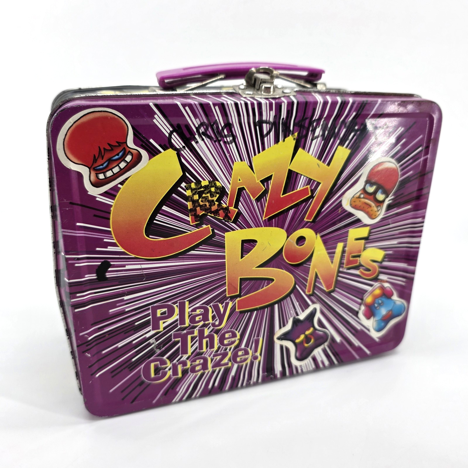 Vintage 2000 Mcdonald’s Gogos Crazy Bones Lot Gold Glitter Halloween Lunch Tin