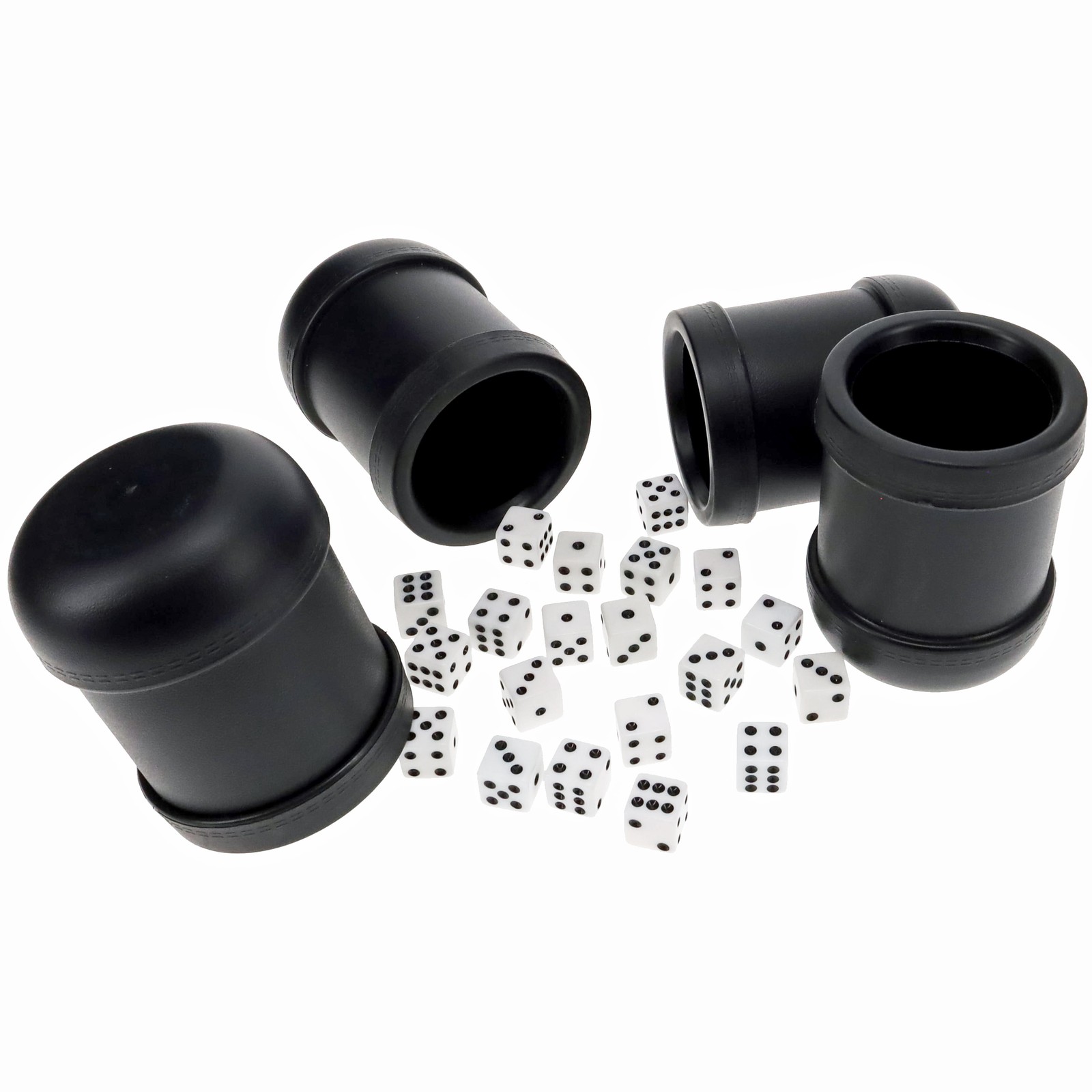 WE Games 4 Plastic Dice Cups, 20 Dice, Instructions for Liar’s Dice and 10 Games