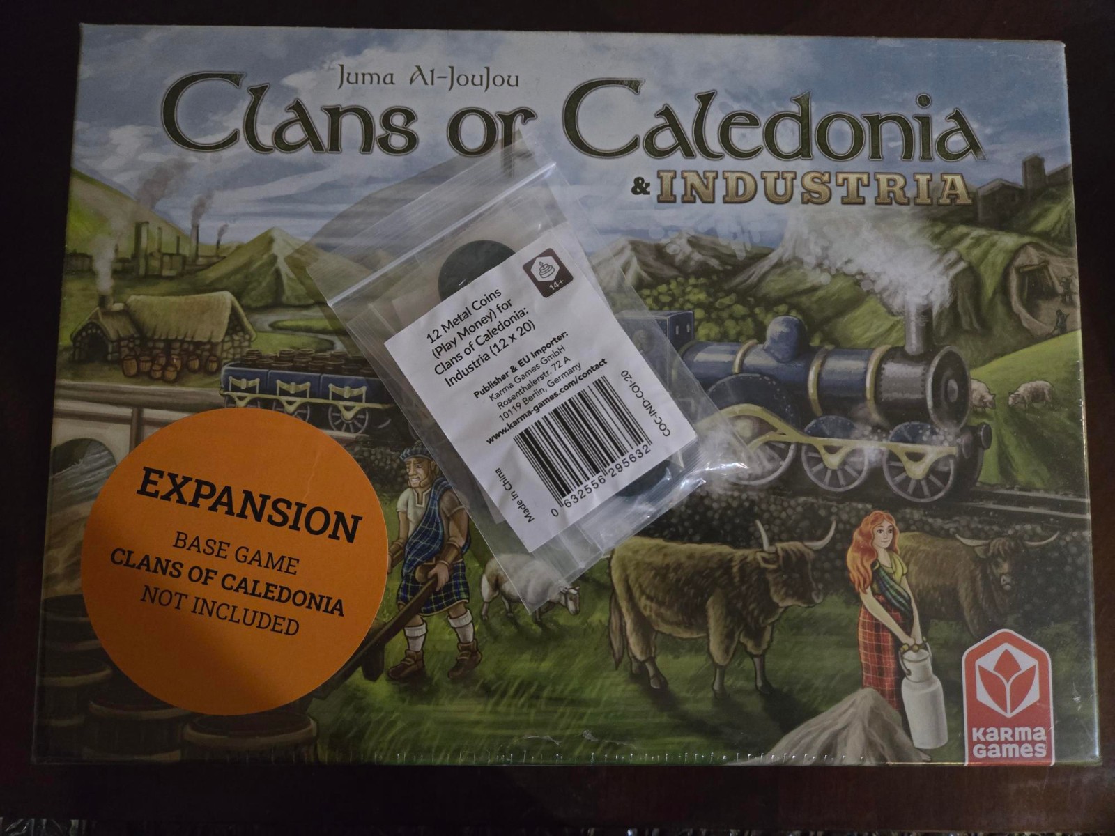 Clans of Caledonia Board Game + Expansion Industria big box + Upgrades!