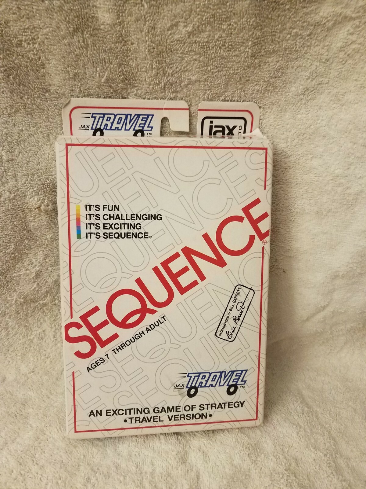 Travel SEQUENCE Game – Jax 1994 -COMPLETE