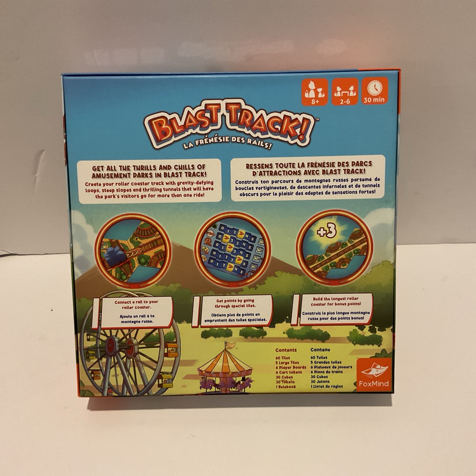 FoxMind: Blast Track – Tile Laying Board Game Creating A Roller Coaster Track
