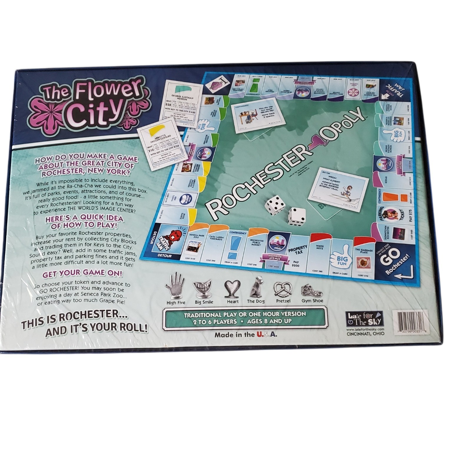 Late for the Sky: Rochester NY – Opoly Monopoly Board Game NEW IN SEALED BOX!!
