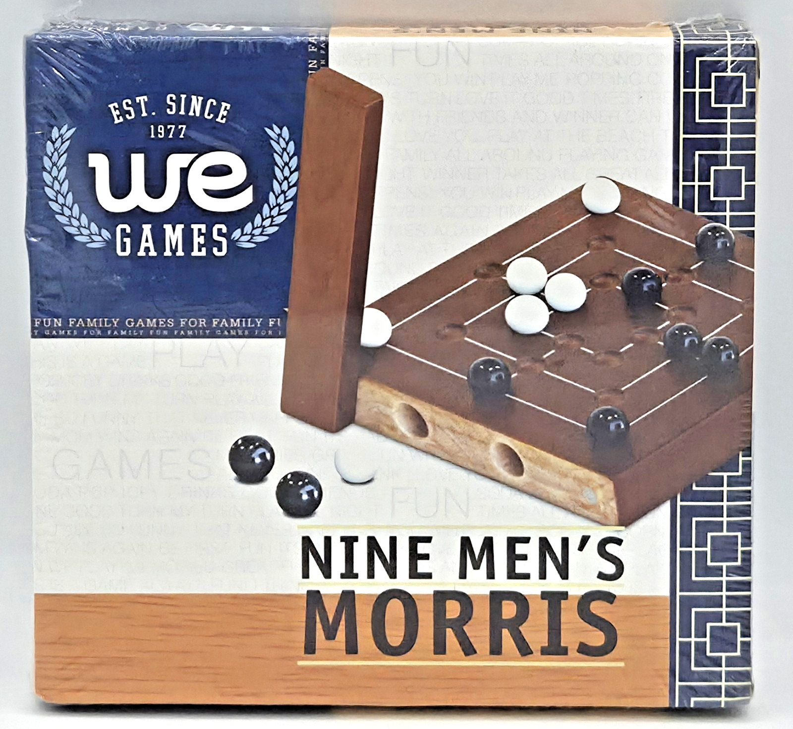 NEW Nine Men’s Morris Wooden Travel Game Set w/ Marbles WE Games ⚡FREE SHIP⚡