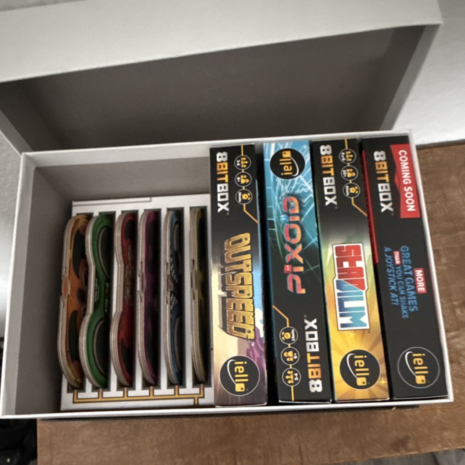 IELLO 8Bit Box Board Game Video Games Theme Multiple Games Included Ages 8+