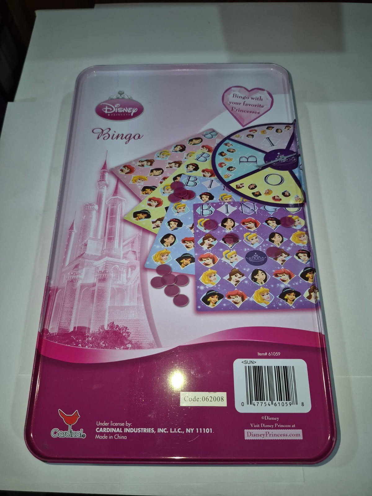 Disney Princess Complete Bingo Game New with cards in Metal box OT3