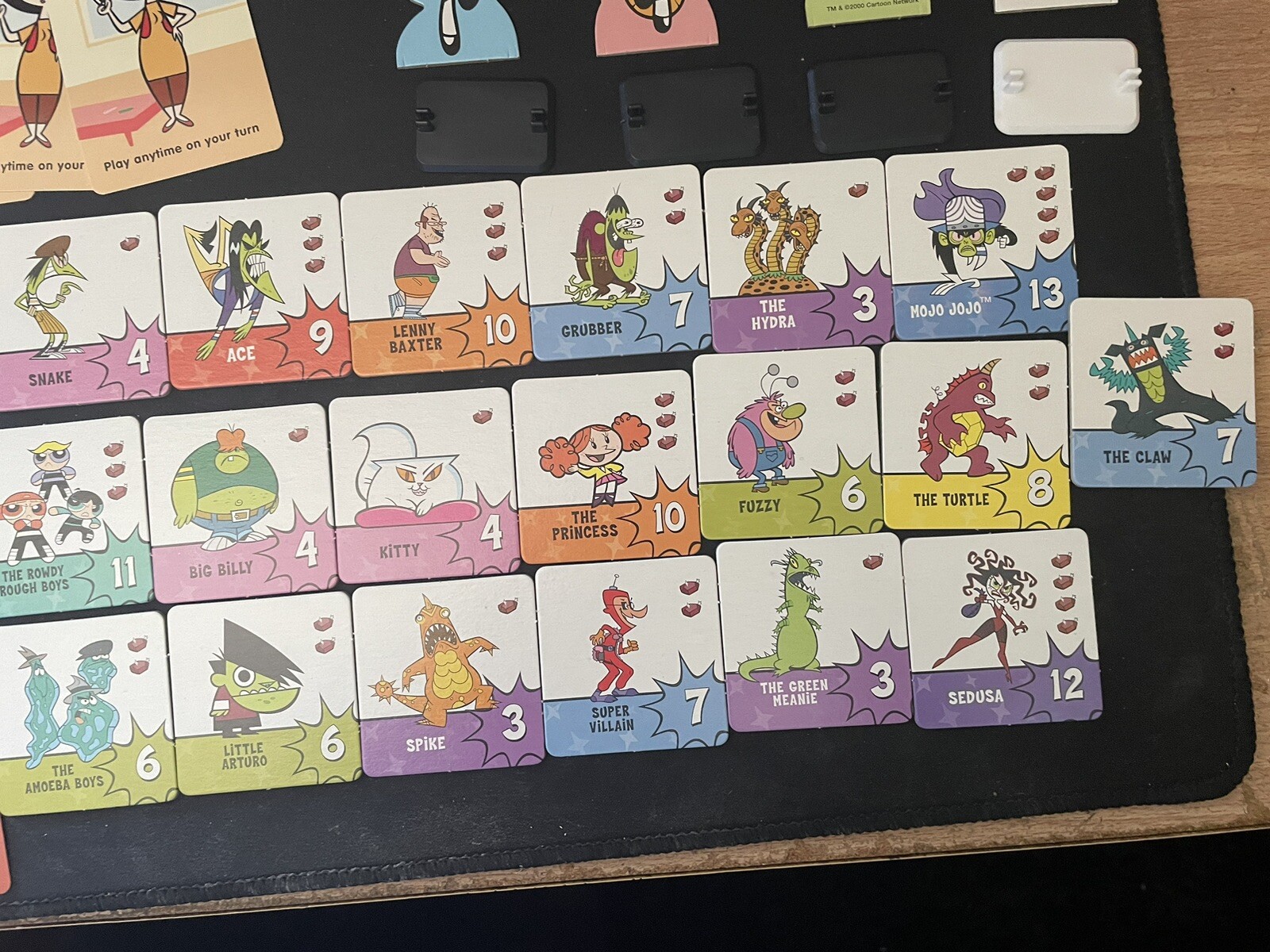 CARTOON NETWORK The Powerpuff Girls Villains At Large VTG Card Game COMPLETE