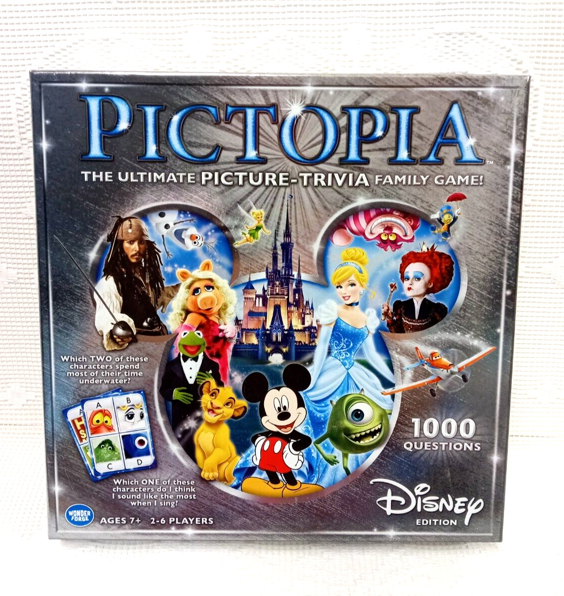 Disney PICTOPIA Family PICTURE TRIVIA BOARD GAME Complete 1000 QUESTIONS