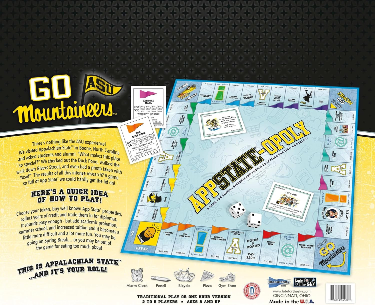 App State-Opoly Board Game – Appalachian State University Campus Edition, Family
