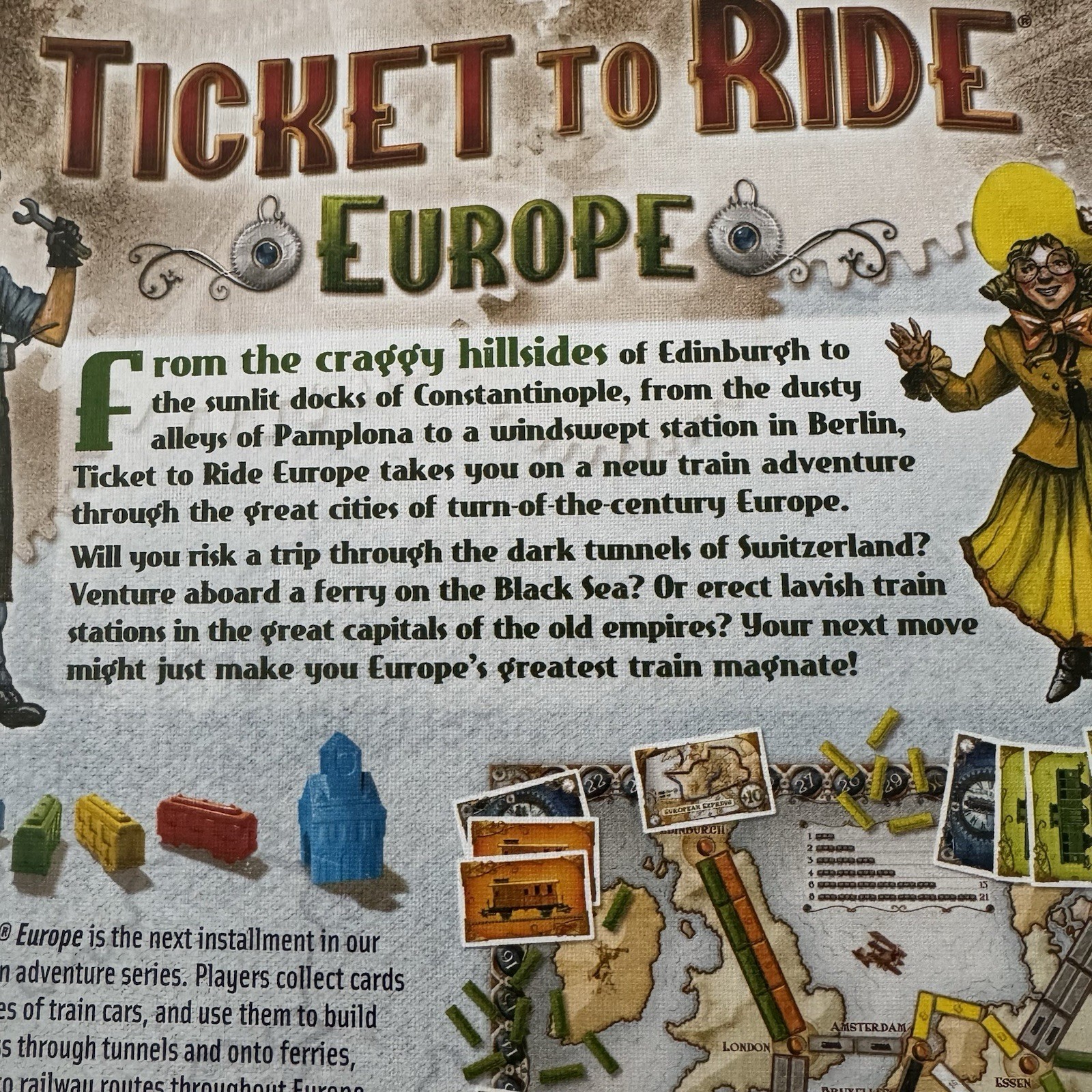 Days of Wonder Alan R. Moon Ticket To Ride Europe board game Complete