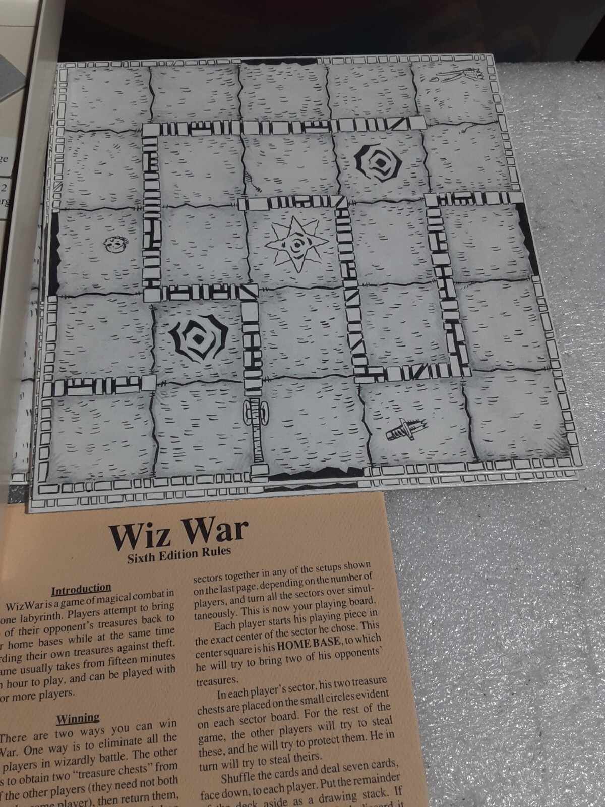 Vtg Chessex Boardgame Wiz-War (6th Ed) Box