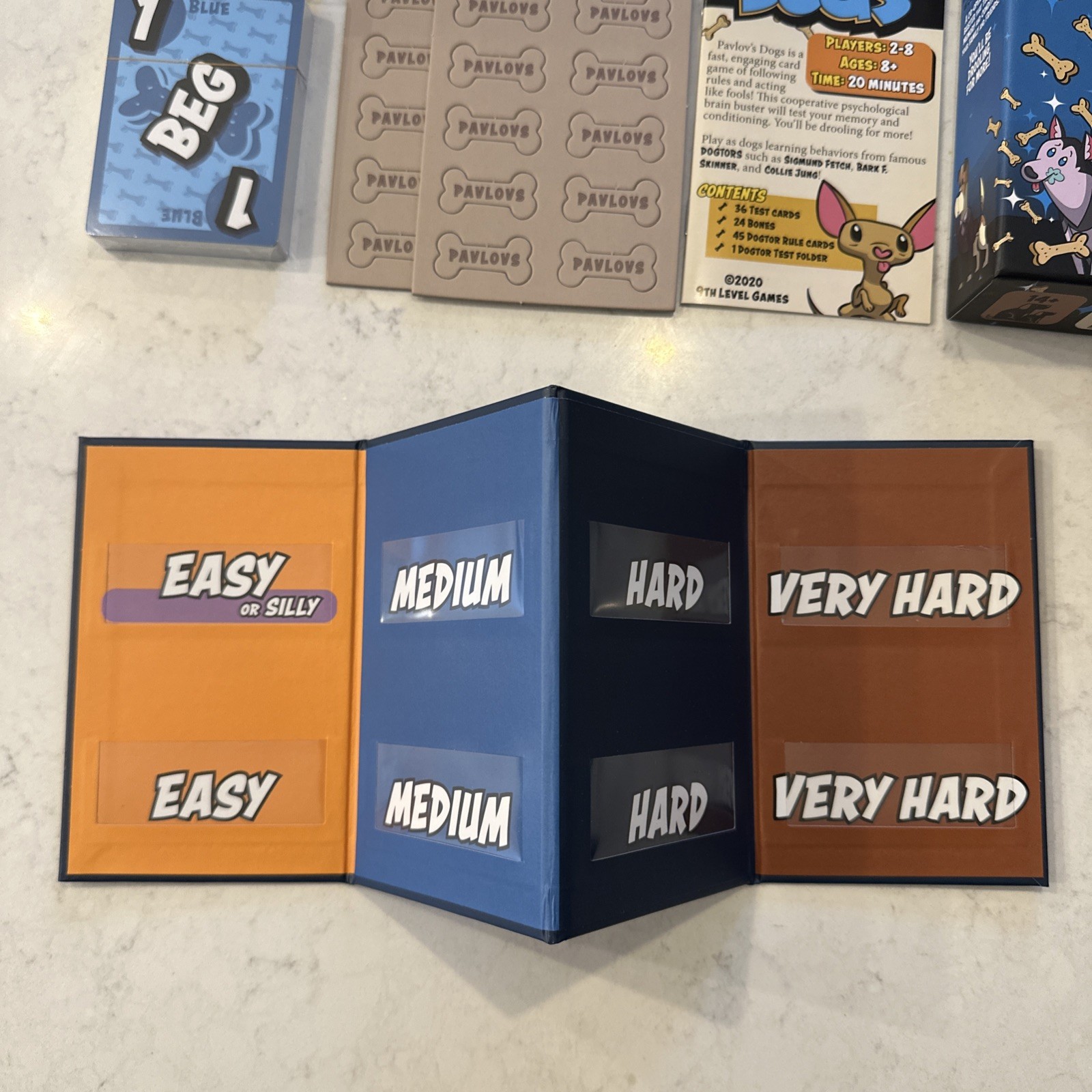 Open Box – 9th Level Games – Pavlov’s Dogs Cards Unopened And Tokens Unpunched