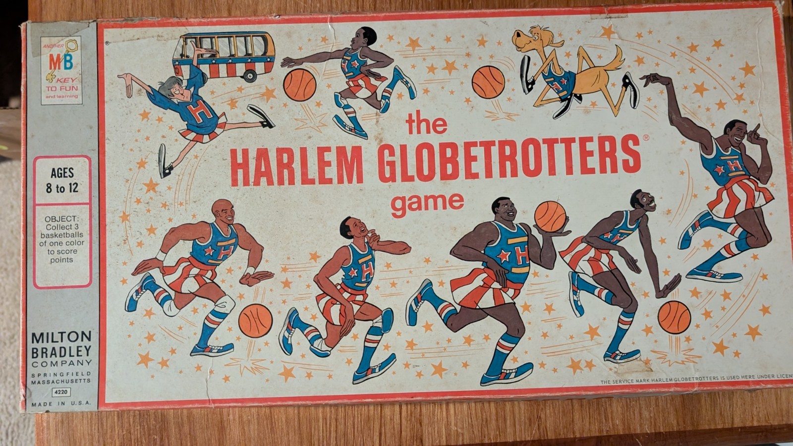 1971 Harlem Globetrotters Game Milton Bradley complete Very Good