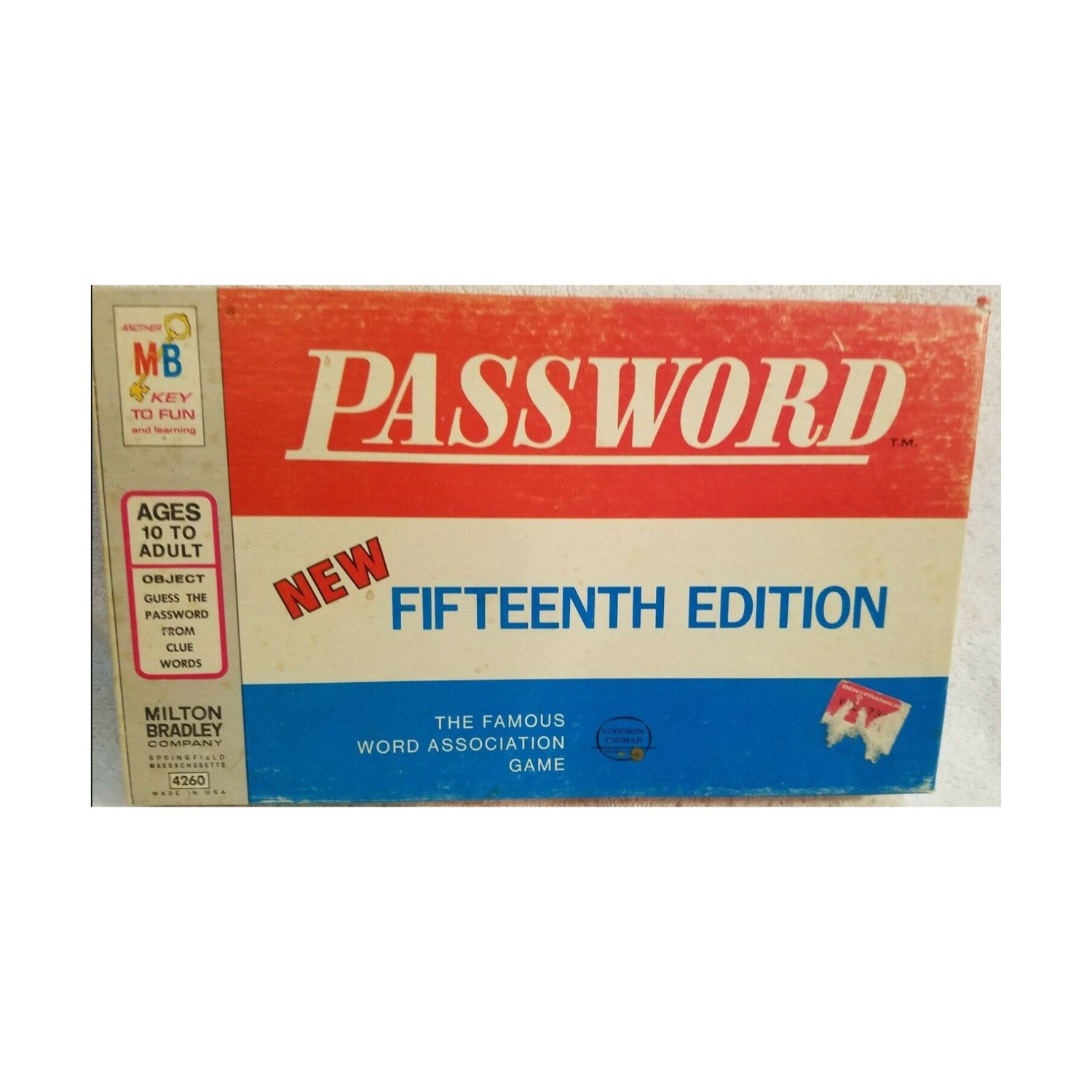 MTB Boardgame Password (15th Ed) Box VG/VG+