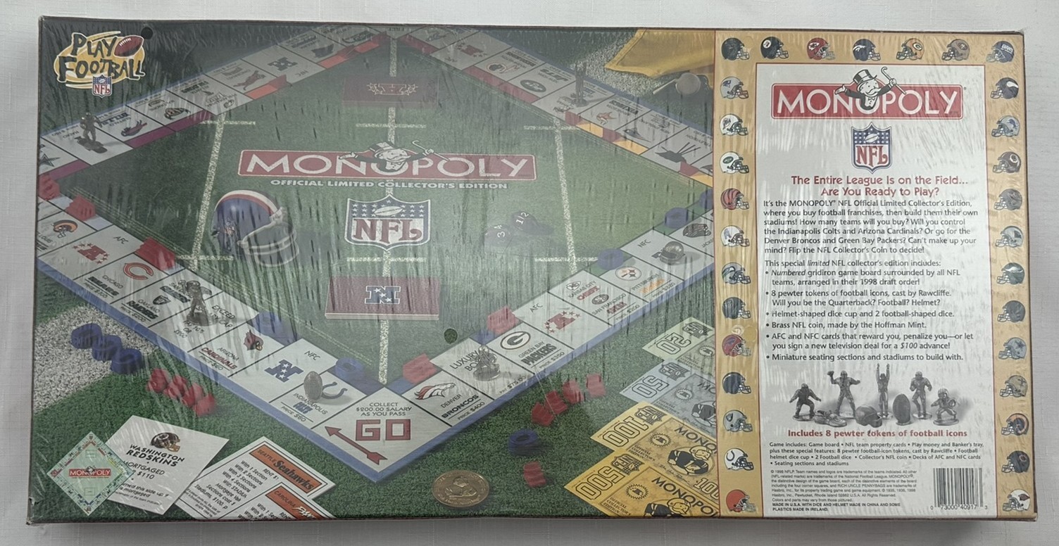 1998 NFL Monopoly Game by Parker Brothers Brand New Sealed FREE SHIPPING