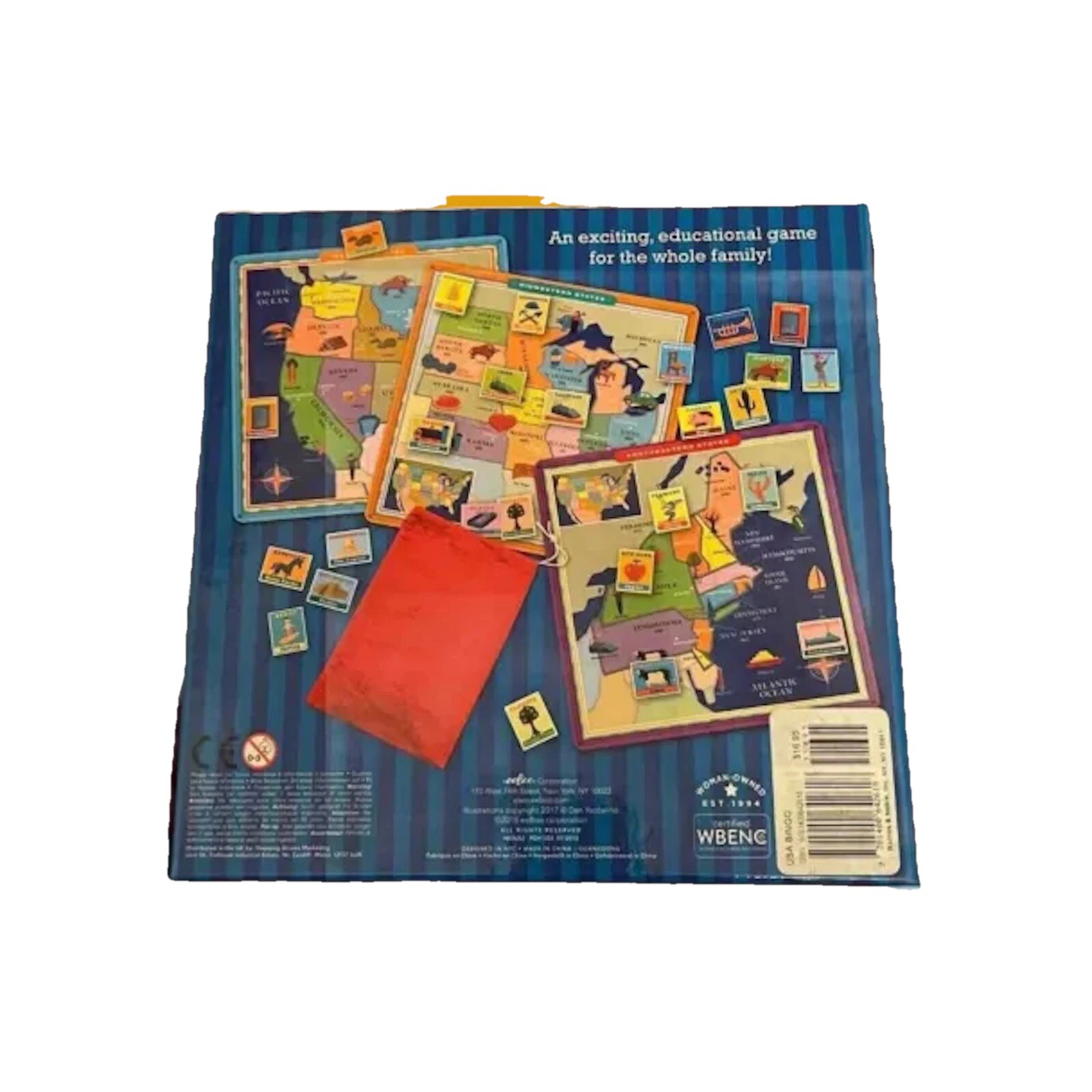 United States Geography Bingo 2018 Complete Eeboo Educational Board Game Ages 5+