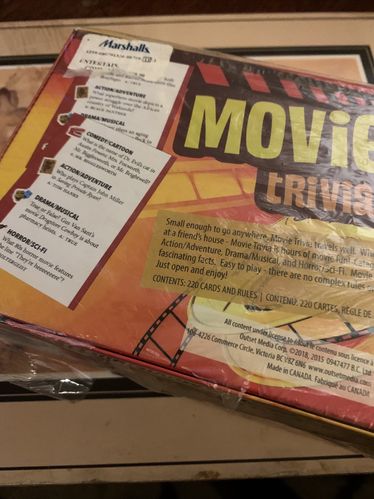 Movies Trivia Game Outset 2018 Sealed