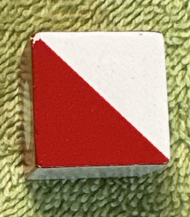 Q bitz 1 Red Wooden Cube 2009 Replacement Pieces Parts