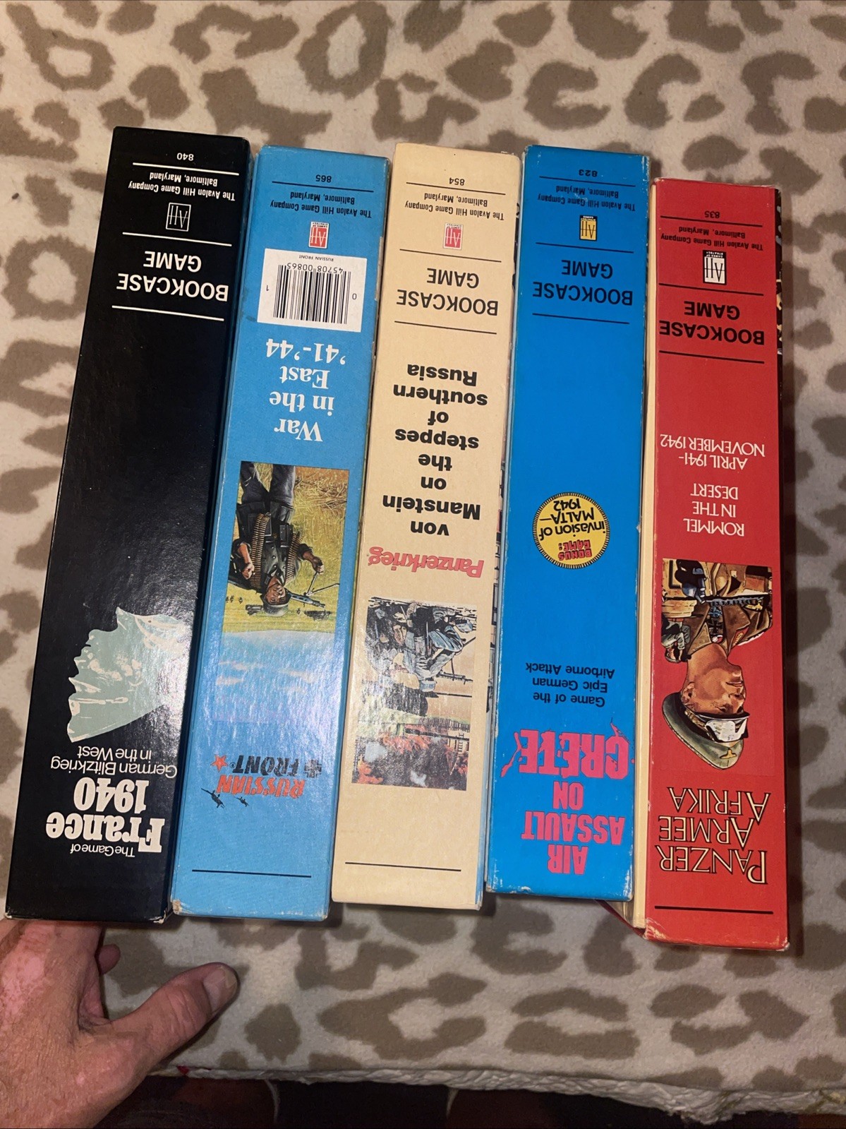 Avalon Hill Wargame Lot. Five Classic Games. Punched. Excellent Condition Rare