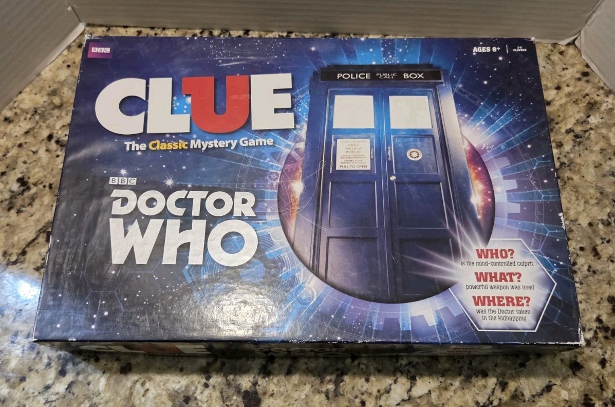 Clue Classic Mystery Game BBC Doctor Who Edition USAOPOLY 2015 Tardis Complete