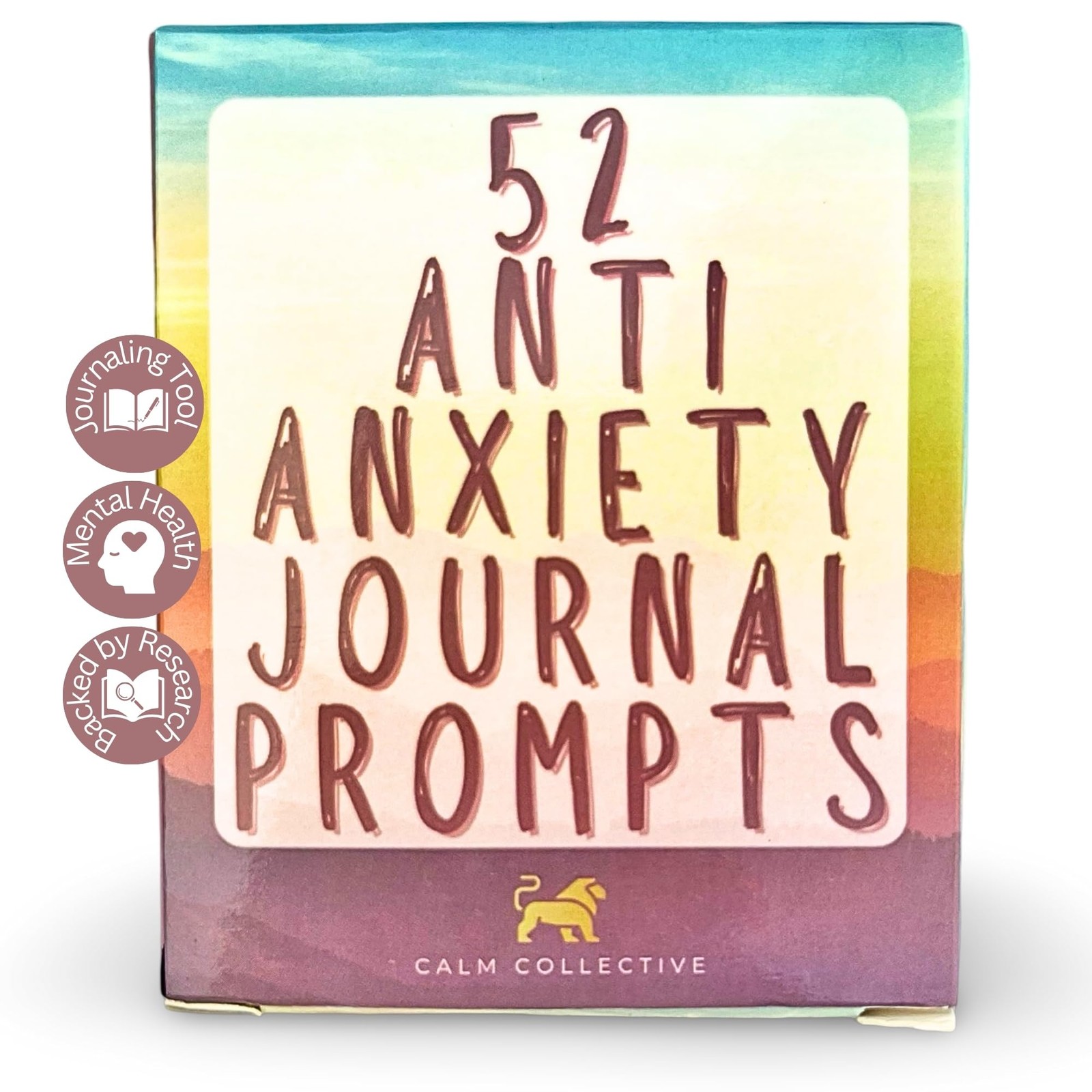 52 Anti-Anxiety Journal Cards – Cognitive Behavioral Therapy (CBT) Journaling Pr