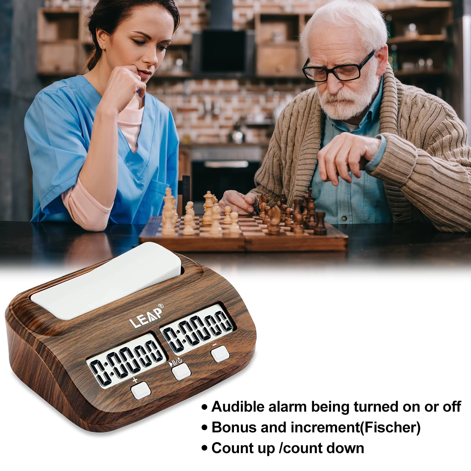 Chess Clock Digital Chess Timer Professional for Board Games Timer with Alarm…
