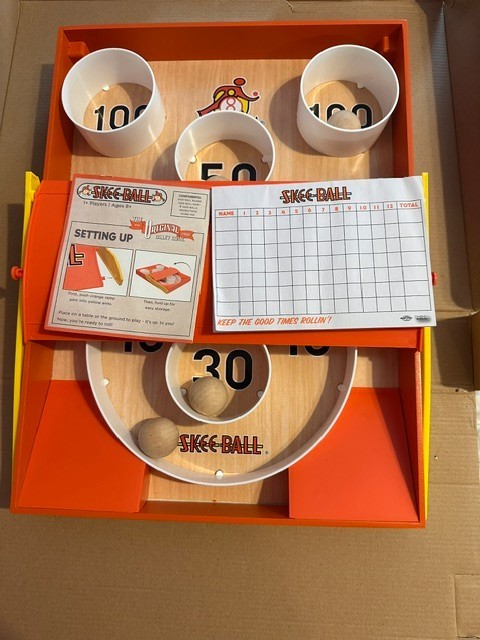 Skee Ball Classic Arcade Game Fun and Portable Tabletop 28 x 14