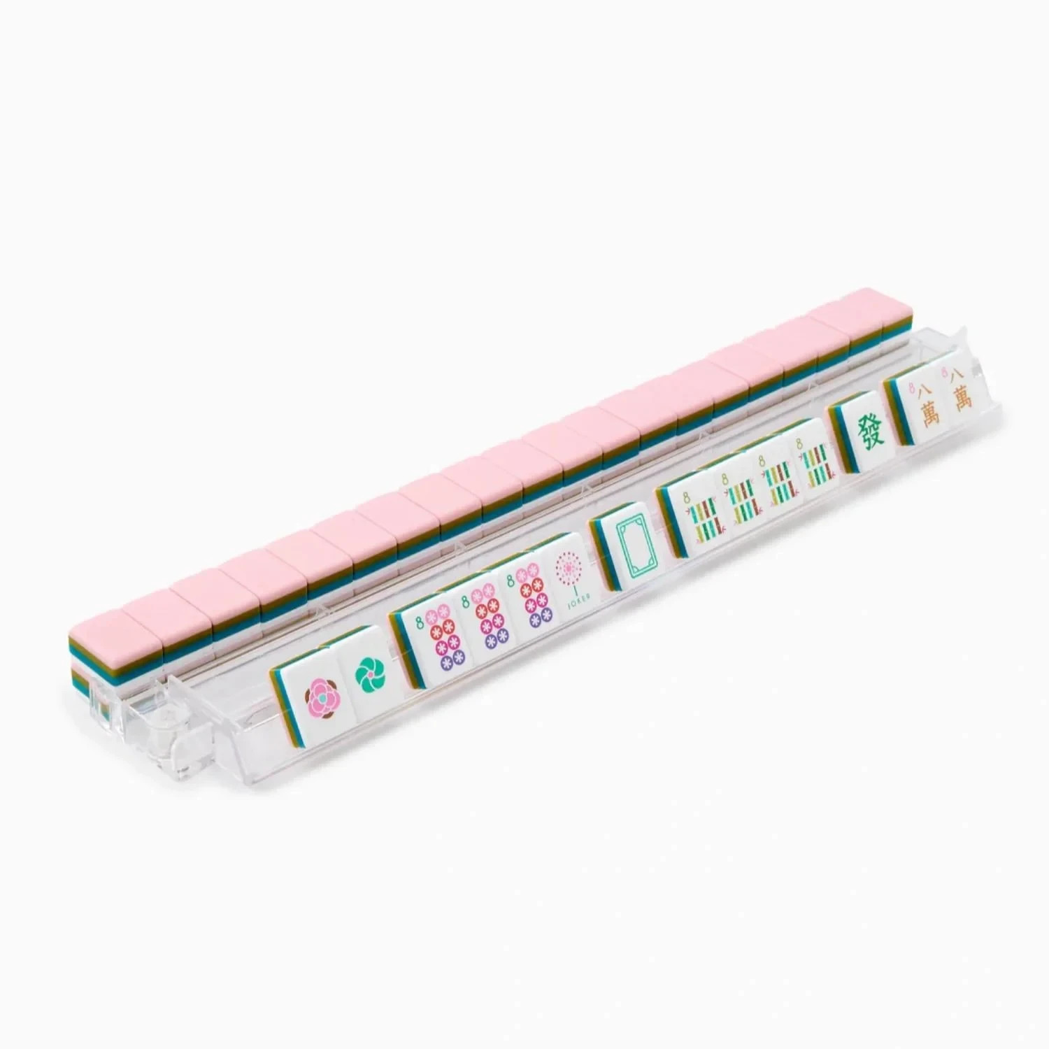 Pink American Mahjong 4-layer Acrylic Tiles 160 tile Game(1S-4-2-(02