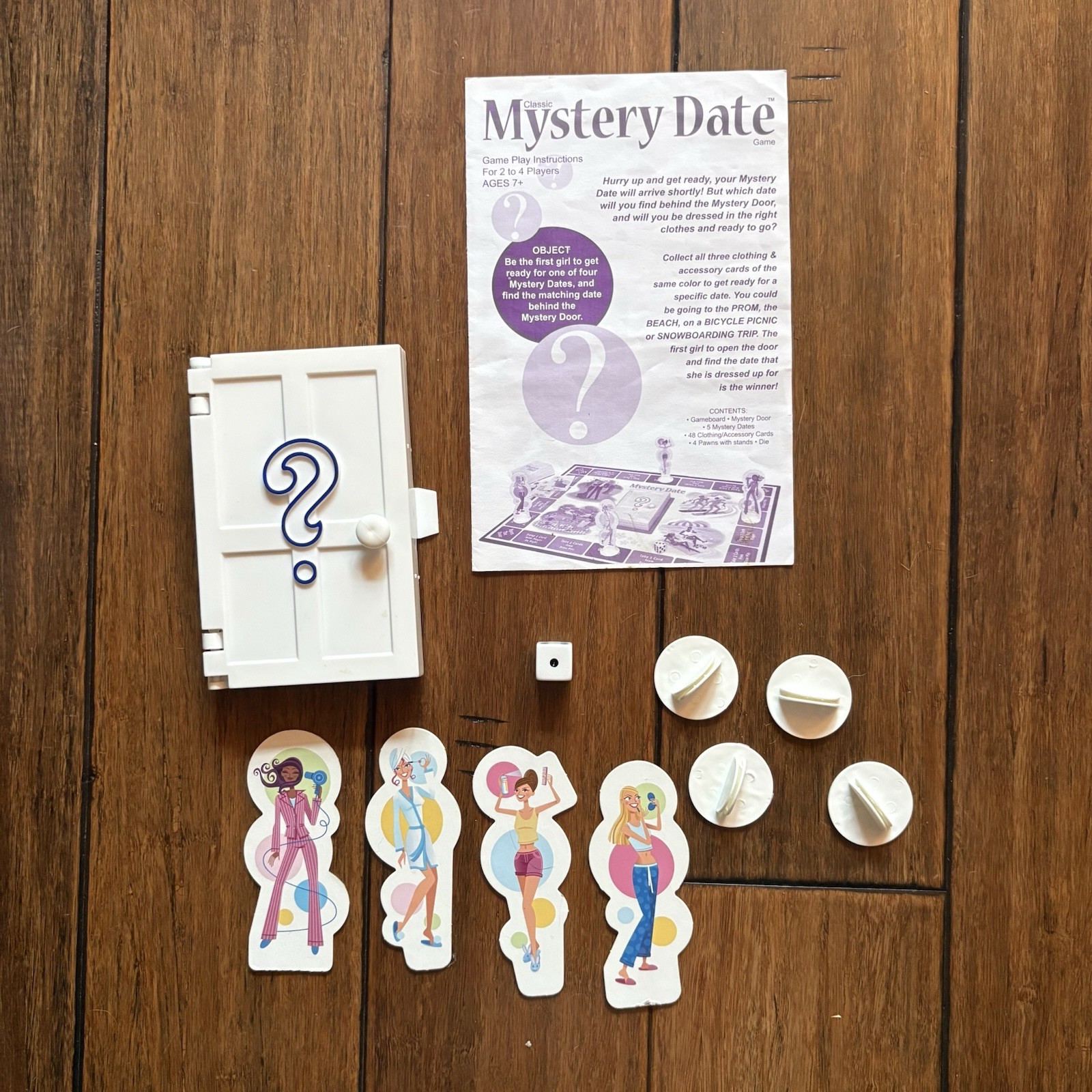 Classic Mystery Date Board Game Milton Bradley 2005 Incomplete Missing 1 Card