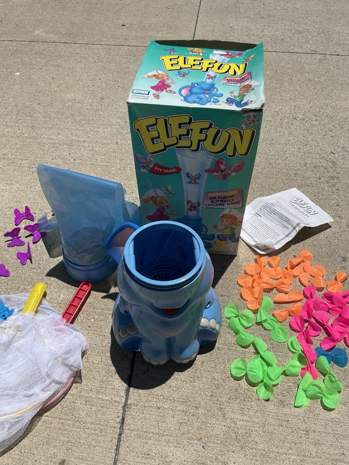 Vintage 1993 Elefun Game Milton Bradley Butterflies Complete And Works