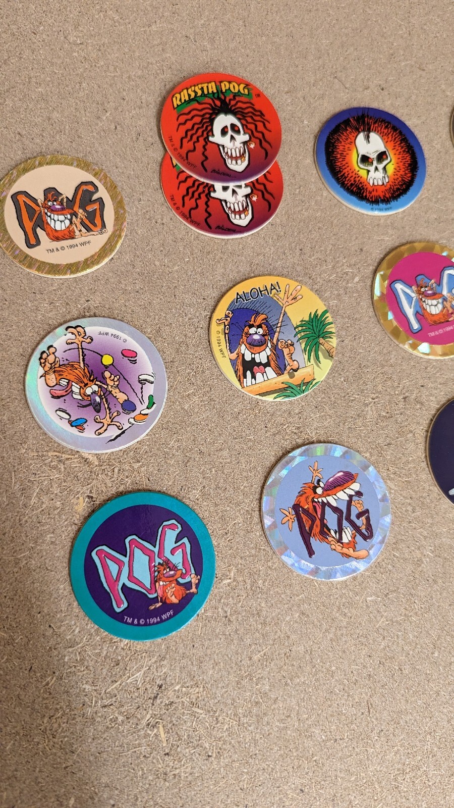 (Lot Of 17) The Original Pog Milkcaps POG Branded Mix Of Series I And II 1994