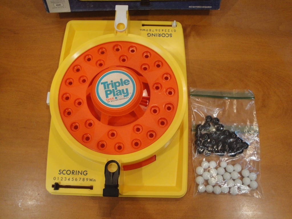 Vintage 1978 Milton Bradley 4840 Triple Play A Skill and Action Game Boardgame