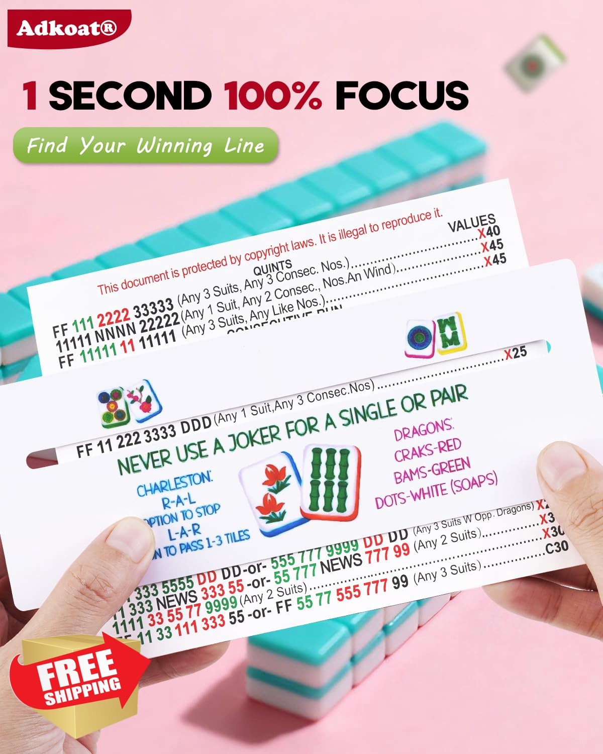 Adkoat Mahjong Line Finder Card Marker Anime