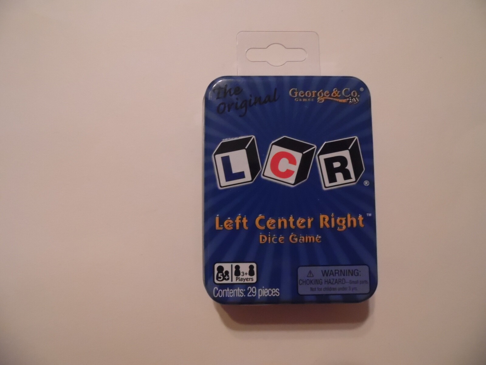 LCR Left Center Right Dice Game – Blue Tin NEW and SEALED!!