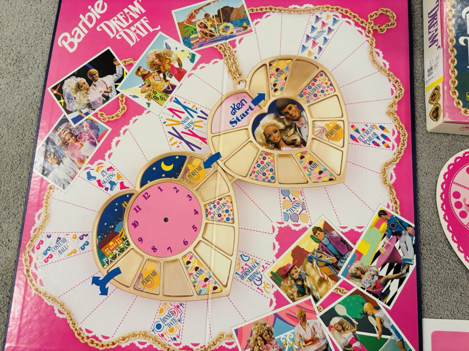 Barbie Ken Dolls Dream Date 1992 Golden Mattel Vintage Board Game 99% Complete