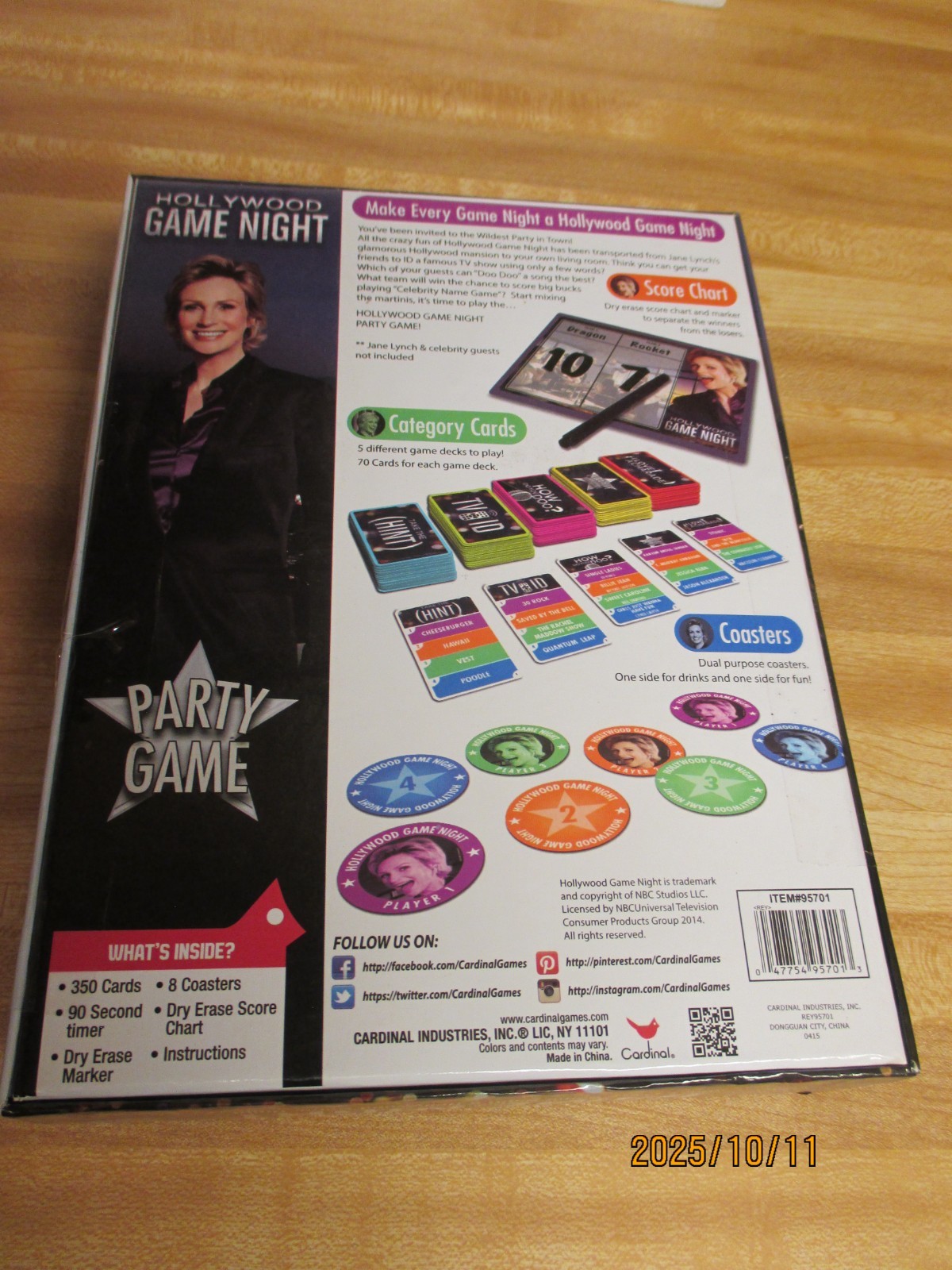 Hollywood Game Night: NBC Studios; 2014; Party Game; Ages 12+: Brand New Sealed