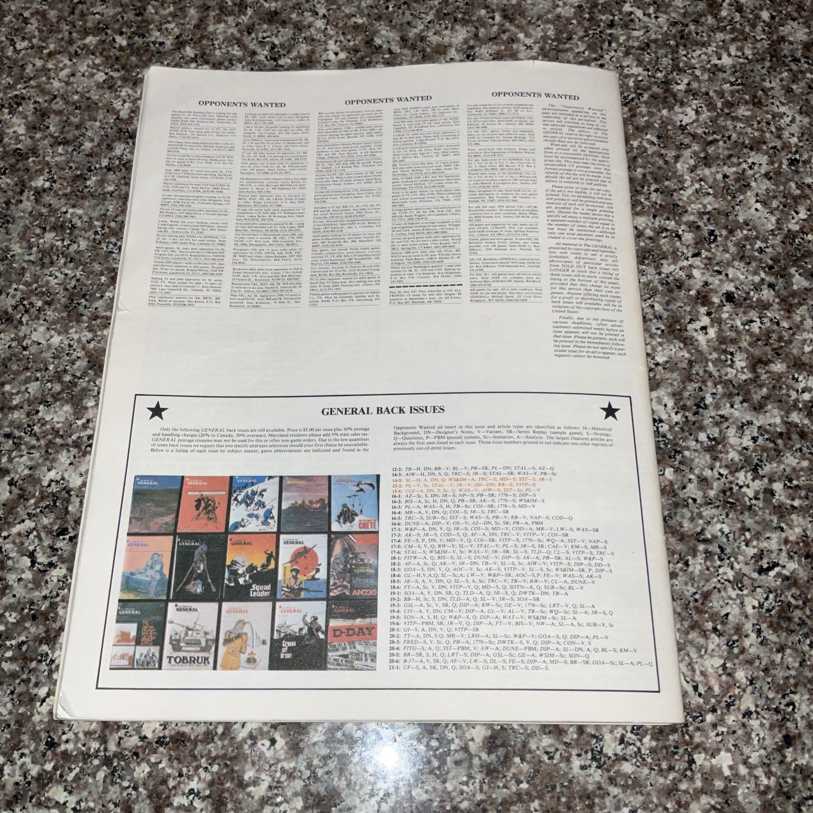 GENERAL MAGAZINE VOL. 21 #2 AVALON HILL NAPOLEON AT BAY 1984