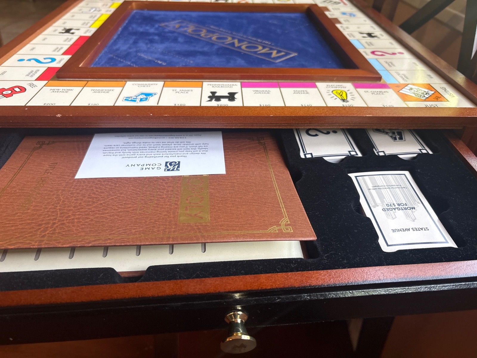 Monopoly Luxury Wooden Edition with Wood Game Board- Used Premium Collectible