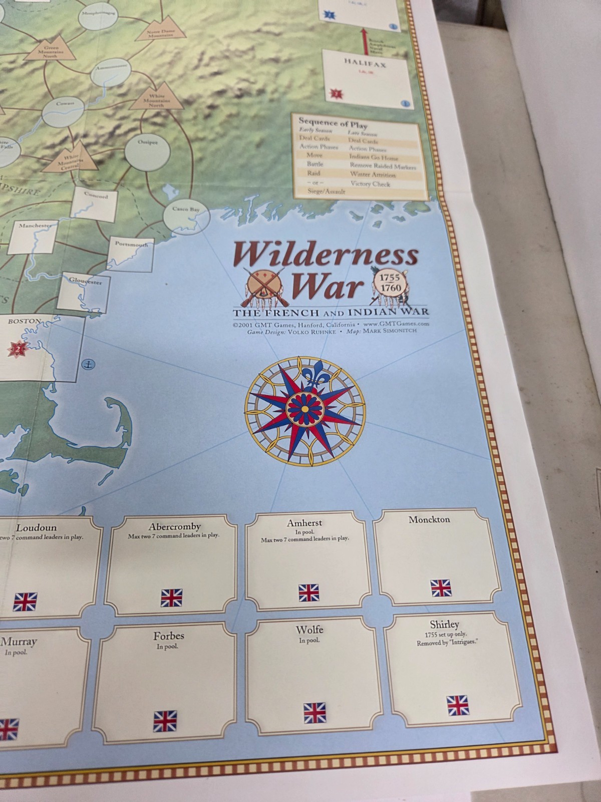 GMT Games Wilderness War The French and Indian War(1st) Box VG+/NM